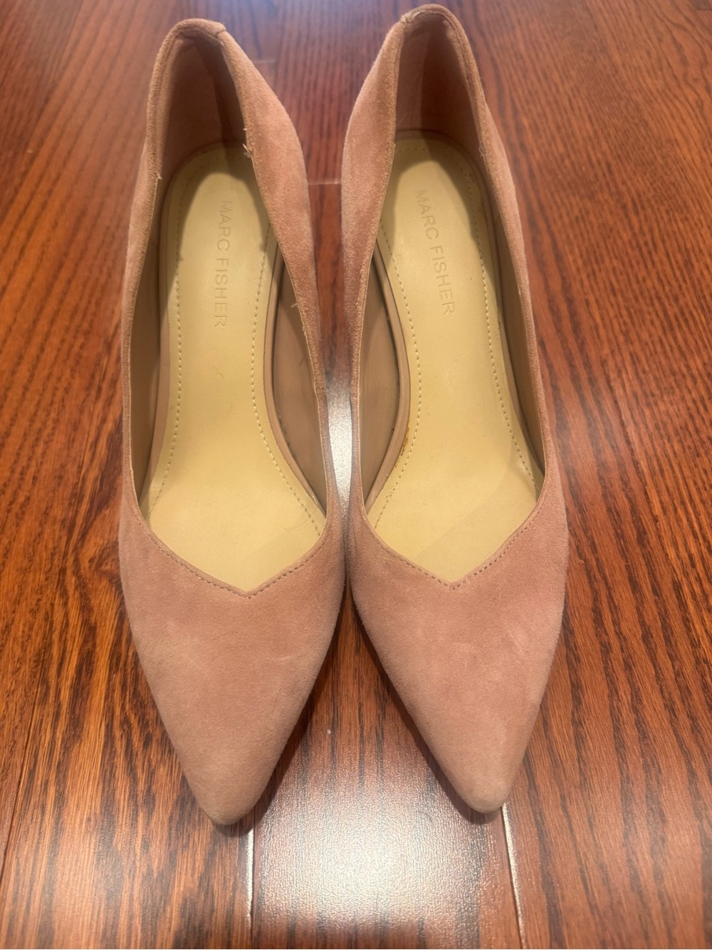 Marc Fisher Dusty Rose Suede Pointed Pumps